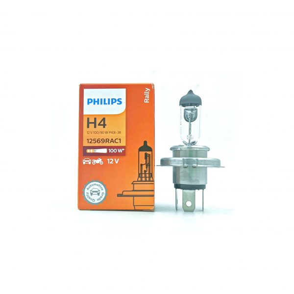 Philips H4-12569RAC1 12v 100/90W P43t-38 H4 Rally Bulb - Vikings